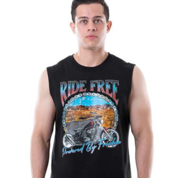 Way to Celebrate Men's Ride Free Graphic Muscle Tank Top - 3X - NEW - Picture 1 of 4